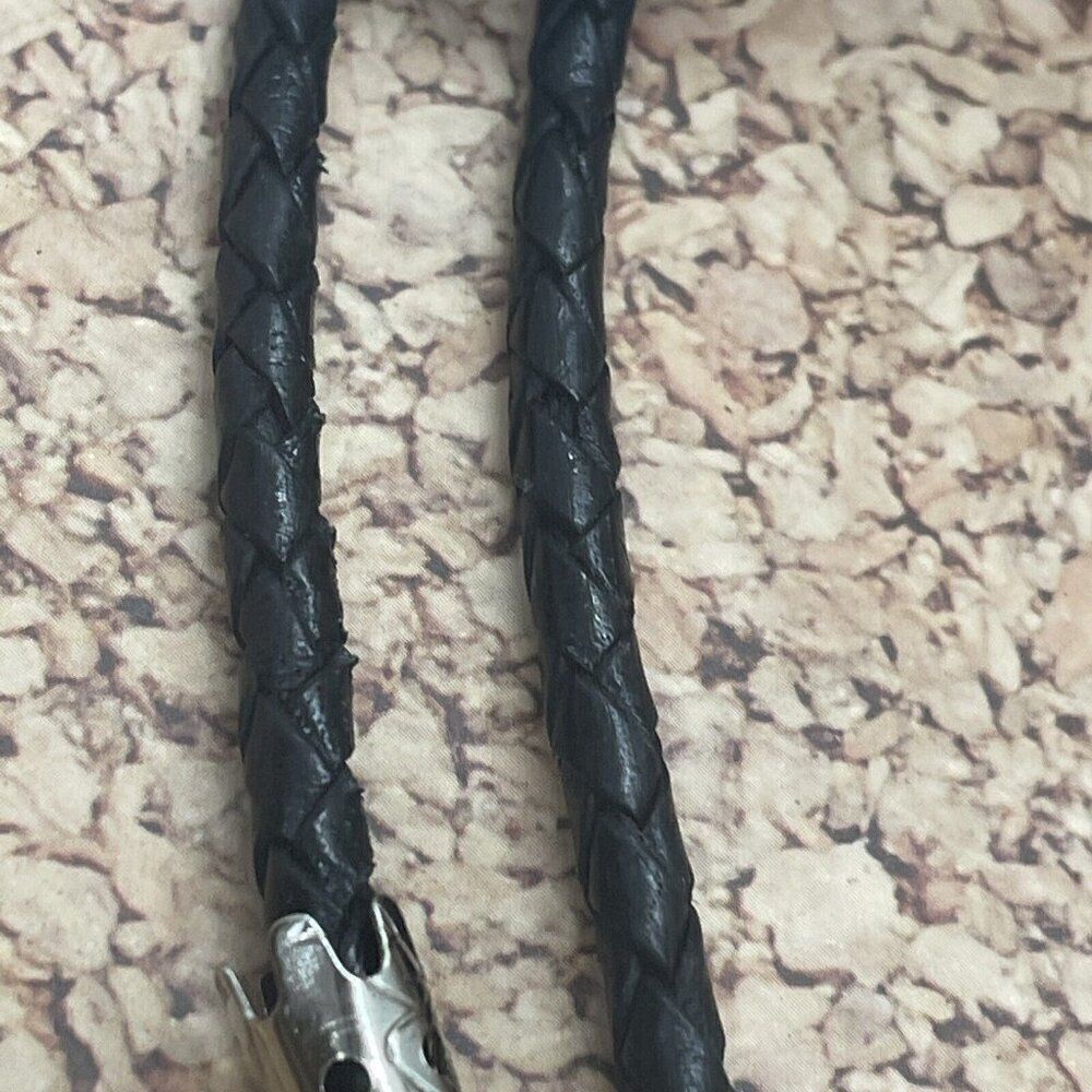 - Gothic Skull Rose Witch Leather Bolo Tie Lariat Necklace Wedding Purple Xmas - Picture 16 of 16